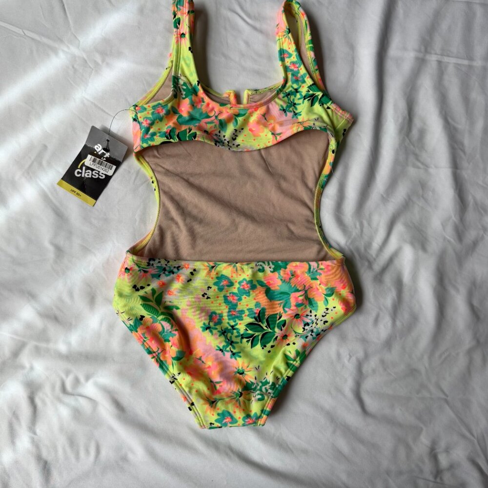 Multicolor floral one-piece swimsuit â new with tag. Size 8). Made in Vietnam. - Picture 2 of 5